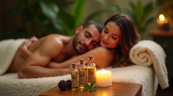 Massage sensuel à deux : le guide des huiles gourmandes